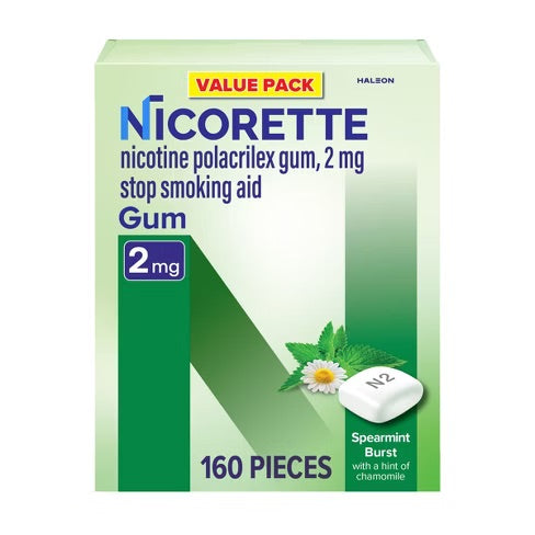 Nicorette - Gum Spearmint Burst 2 Mg 160 Ct