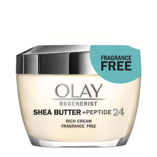 Olay - Regenerist Shea Butter + Peptide 24 Face Moisturizer Fragrance-Free 48 G -1.7Oz