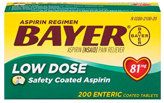 Bayer - Low Dose 81 Mg 200 Tab - 6 Pack