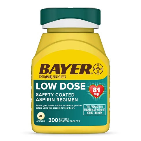 Bayer - Safety Coated Tablets - Low Dose - 300 Ct - 6 Pack