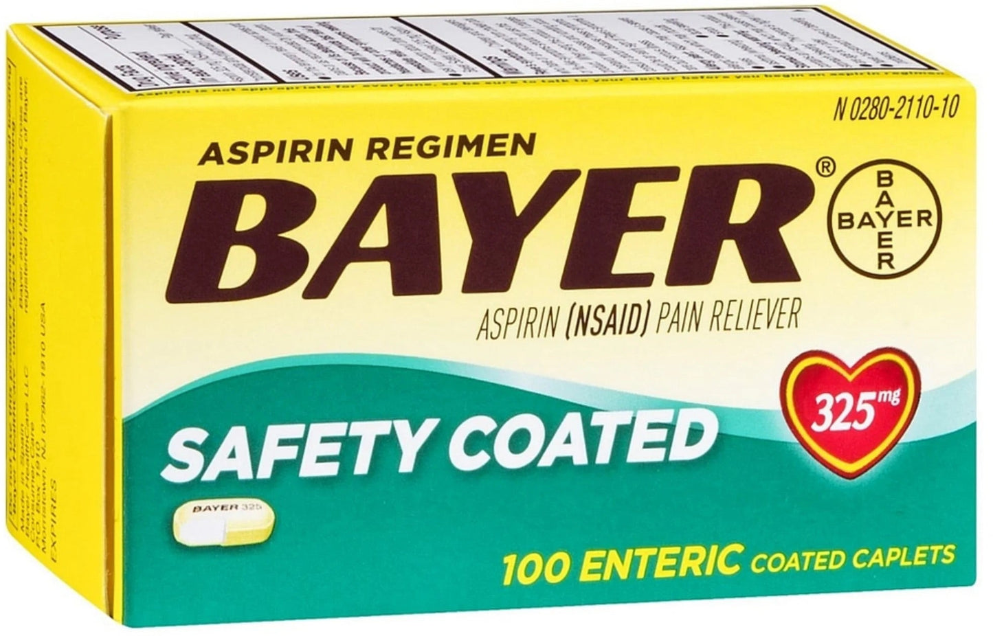 Bayer - Safety Coated Tablets - 100 Ct - 6 Pack