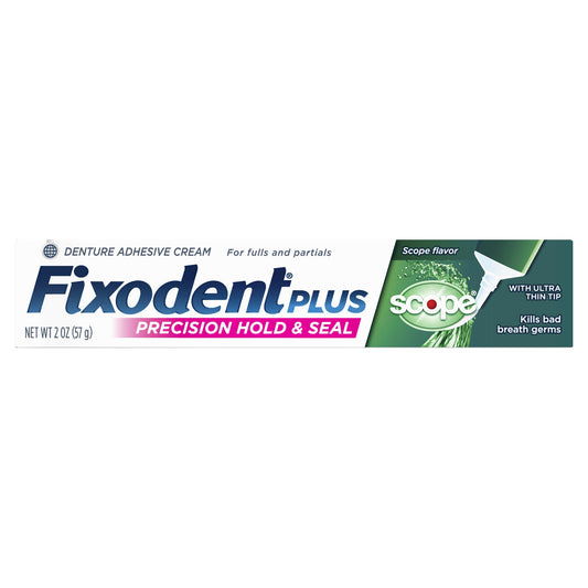 Fixodent Denture Adhesive Cream - Scope Flavor - 2 Oz