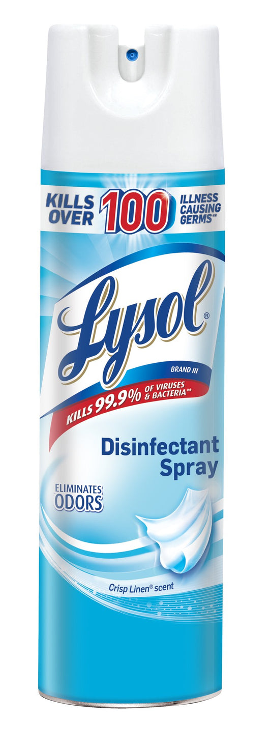 Lysol Aerosol Spray - Disinfectant Spray - Crisp Linen - 19 Floz