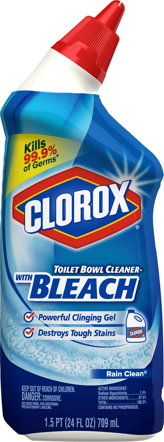 Clorox Toilet Bowl Cleaner - W/Bleach Rain..Clean 6 Per Case - 24 Oz -..