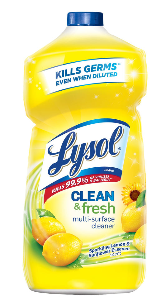 Lysol Concentrate - Multi Surface Cleaner - Refill Clean & Fresh Lemon &Sunflower Essence Scent 40 Oz