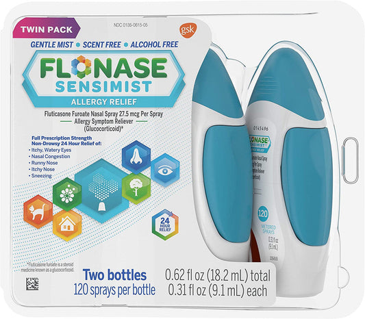 Flonase - Nasal Spray - Sensimist - 120 Sprays - Twin Pack