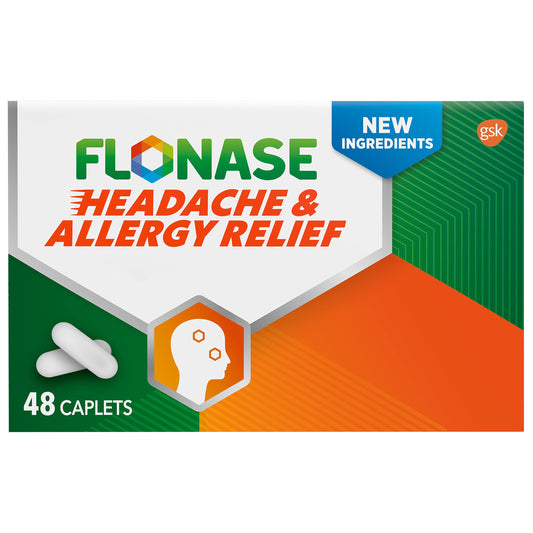 Flonase - Caplets - Acetaminophen Headache & Allergy Relief - 48Ct