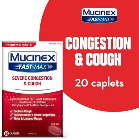 Mucinex - Severe Congestion & Cough 20Ct