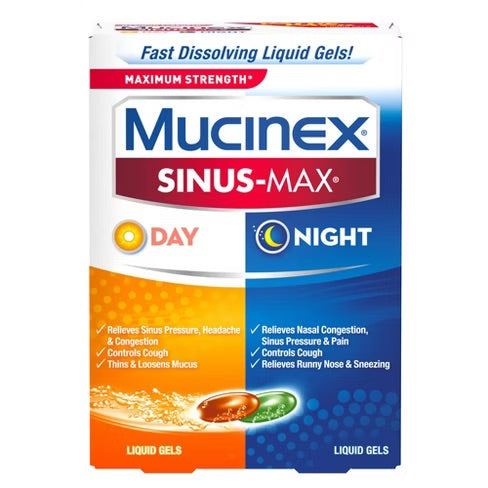 Mucinex - Sinus Max 16 Day & 8 Night Liquid Gels 24Ct