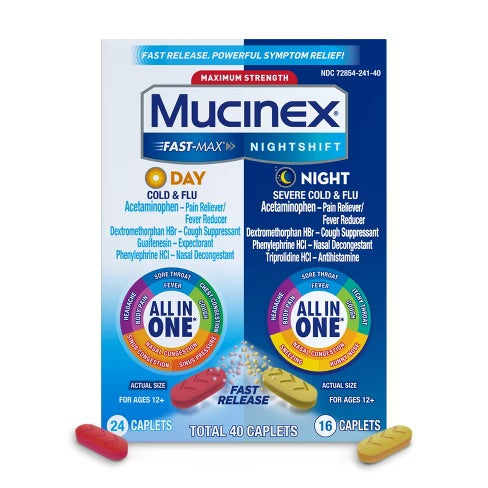 Mucinex - Fast-Max - Day/Night All In One - Total 40 Caplets