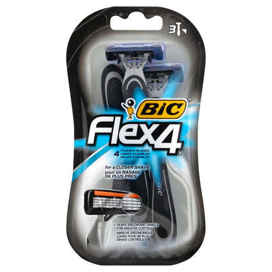 Bic - Disposable Razors - Flex4 Titanium - 3 Razors