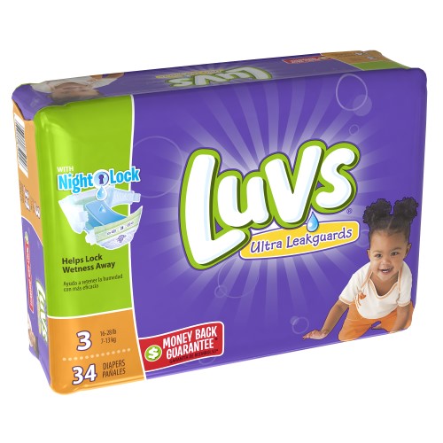 Luvs Diapers - Ultra Leakguards - Size 3 - 34 Ct