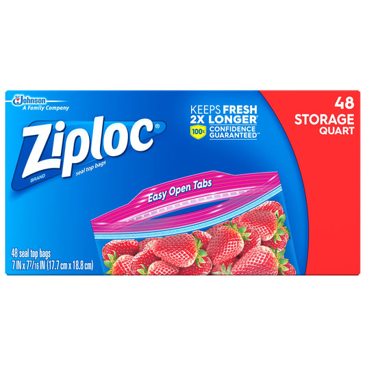 Ziploc - Food Storage Qt 9/48Ct