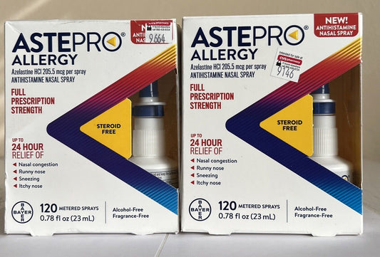 Astepro Nasal Spray - 24-Hour Allergy Relief - 120 Sprays - Twin Pack