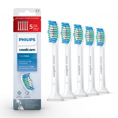 Philips Sonicare - Brush Heads - Genuine Simplyclean - 5 Heads