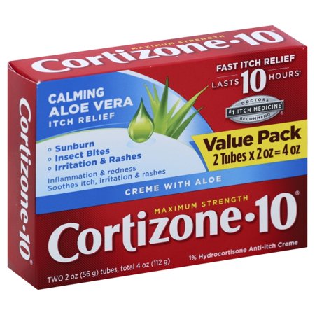 Cortizone - Creme - Aloe Vera - 2 Oz - Twin Pack