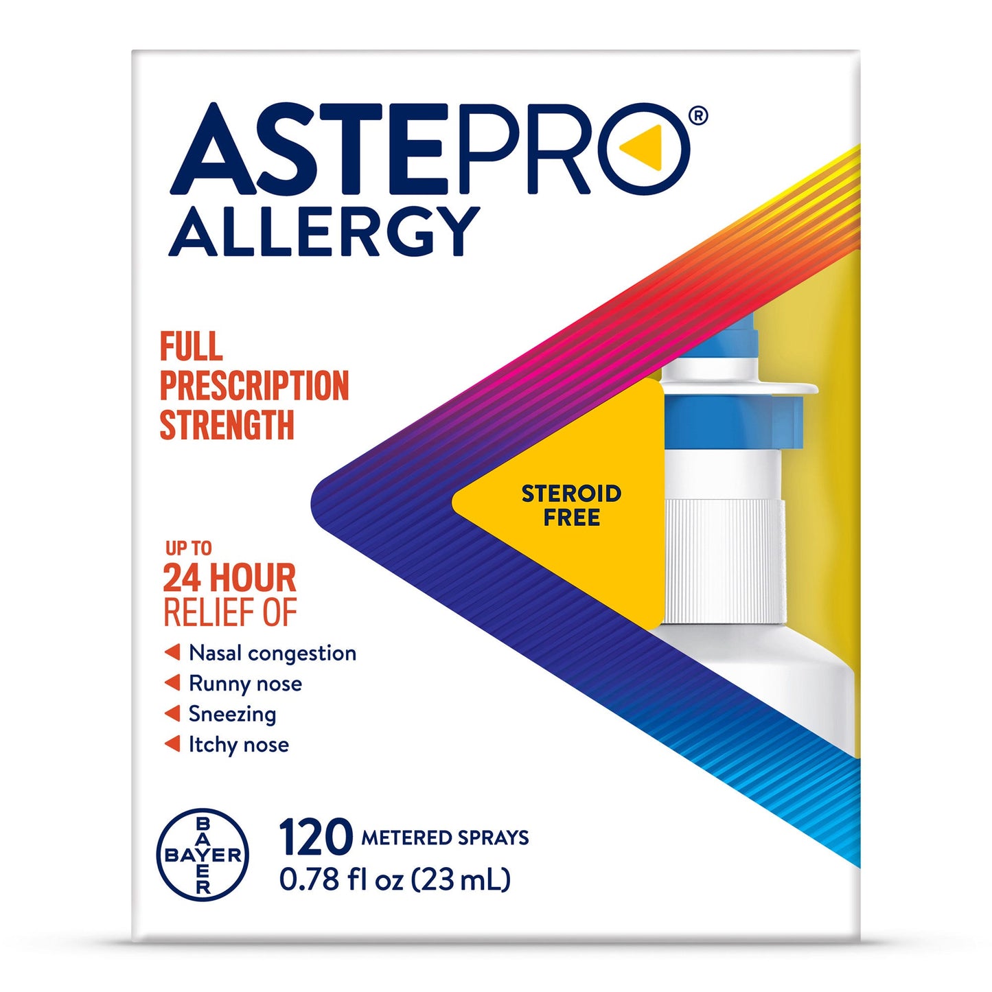 Astepro Nasal Spray - 24-Hour Allergy Relief - 120 Sprays