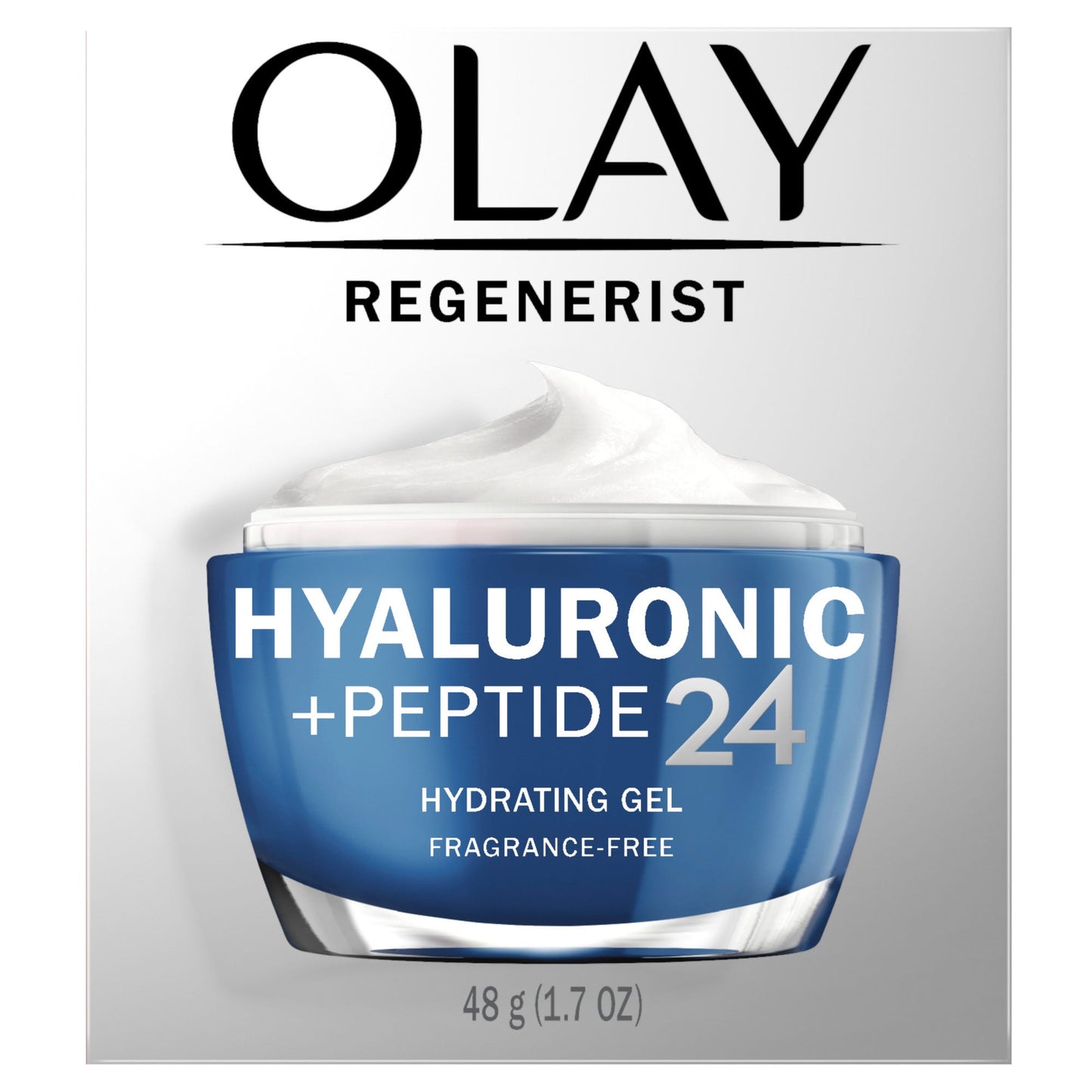 Olay - Regenerist Hyaluronic + Peptide 24 Face Moisturizer Gel Fragrance-Free - 48 G 1.7Oz