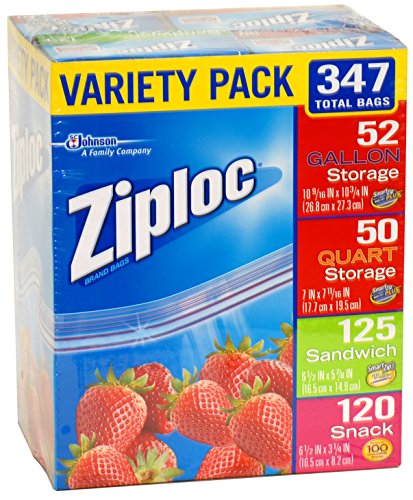 Ziploc - Double Zipper Bag Variety Pack 347 Count