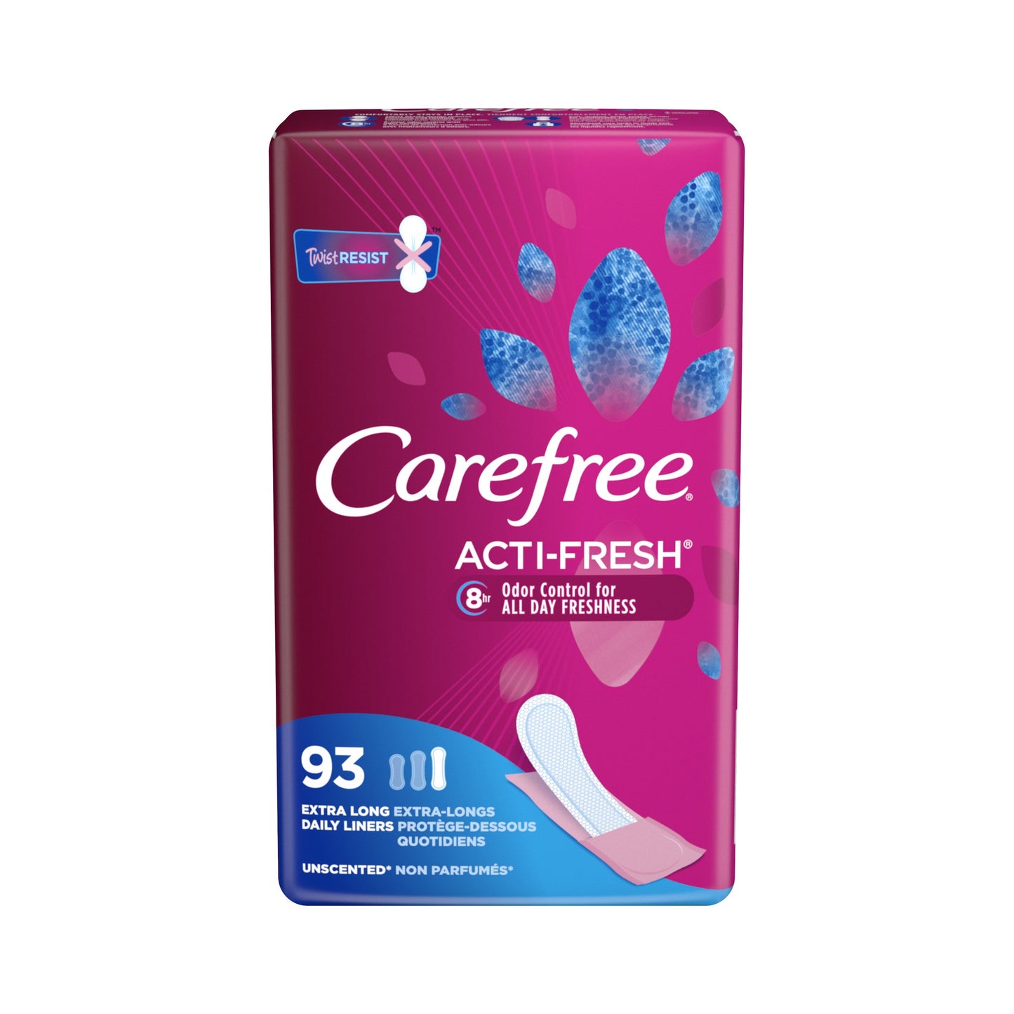 Carefree - Maxi Pads 93Ct Acti-Fresh Xtra