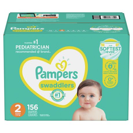 Pampers Diapers - Swaddlers - Size 2 - 156 Ct