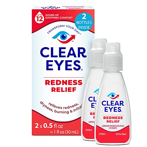 Clear Eyes Eye Drops - Redness Relief - 0.5 Floz - Twin Pack