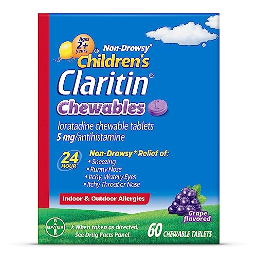 Claritin - Chewable Tablets - Childrens Grape Flavored - 60 Ct