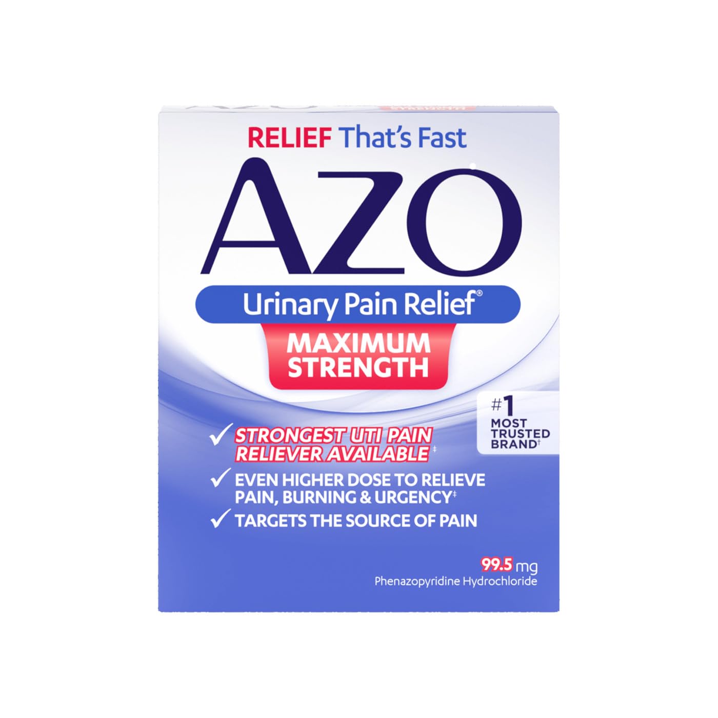 Azo - Tablets - Fast Relief For Urinary Pain - 12 Ct