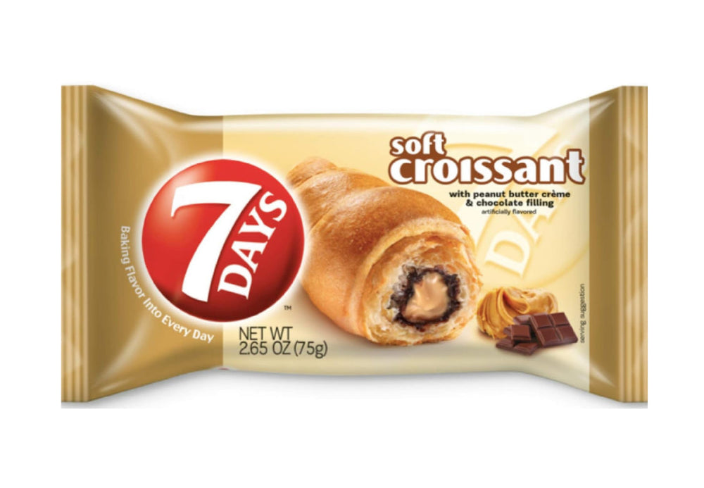 7DAYS CROISSANTS Peanut Butter & Chocolate 6 pcs 1 pack