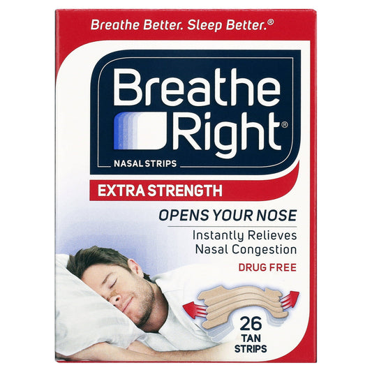 Breathe Right Strips - Extra Strength 26 Tan Strips (New)