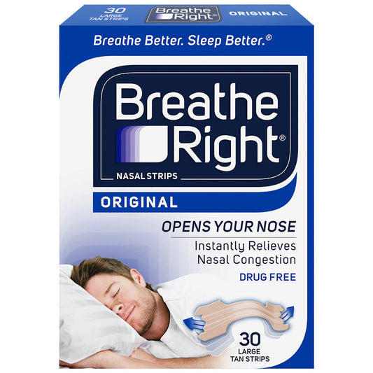 Breathe Right Strips - Original 30 Large Tan Strips