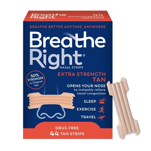 Breathe Right Strips - Extra Strength 44 Tan Strips