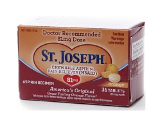 St. Joseph - Low Dose Aspirin Chewable 36 Tablets - 6 Pack