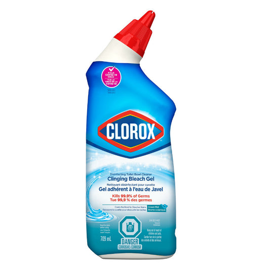 Clorox Toilet Bowl Cleaner - Clinging Gel With Bleach - Ocean Mist - 24 Floz