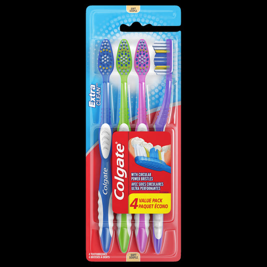 Colgate - Toothbrush - Extra Clean - Soft - 4 Brushes