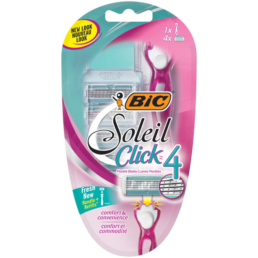 Bic - Razor Set - Click4 Soleil - 1 Handle & 4 Cartridges