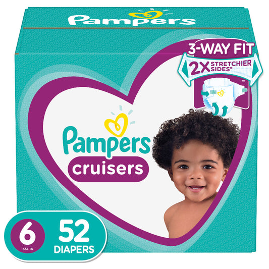 Pampers Diapers - Cruisers - Size 6 - 52 Ct