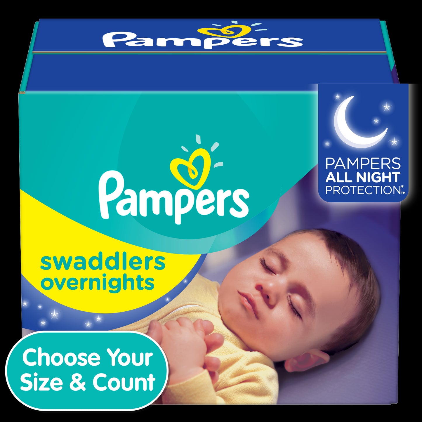 Pampers Diapers - Swaddlers Overnights - Size 4 - 58 Ct