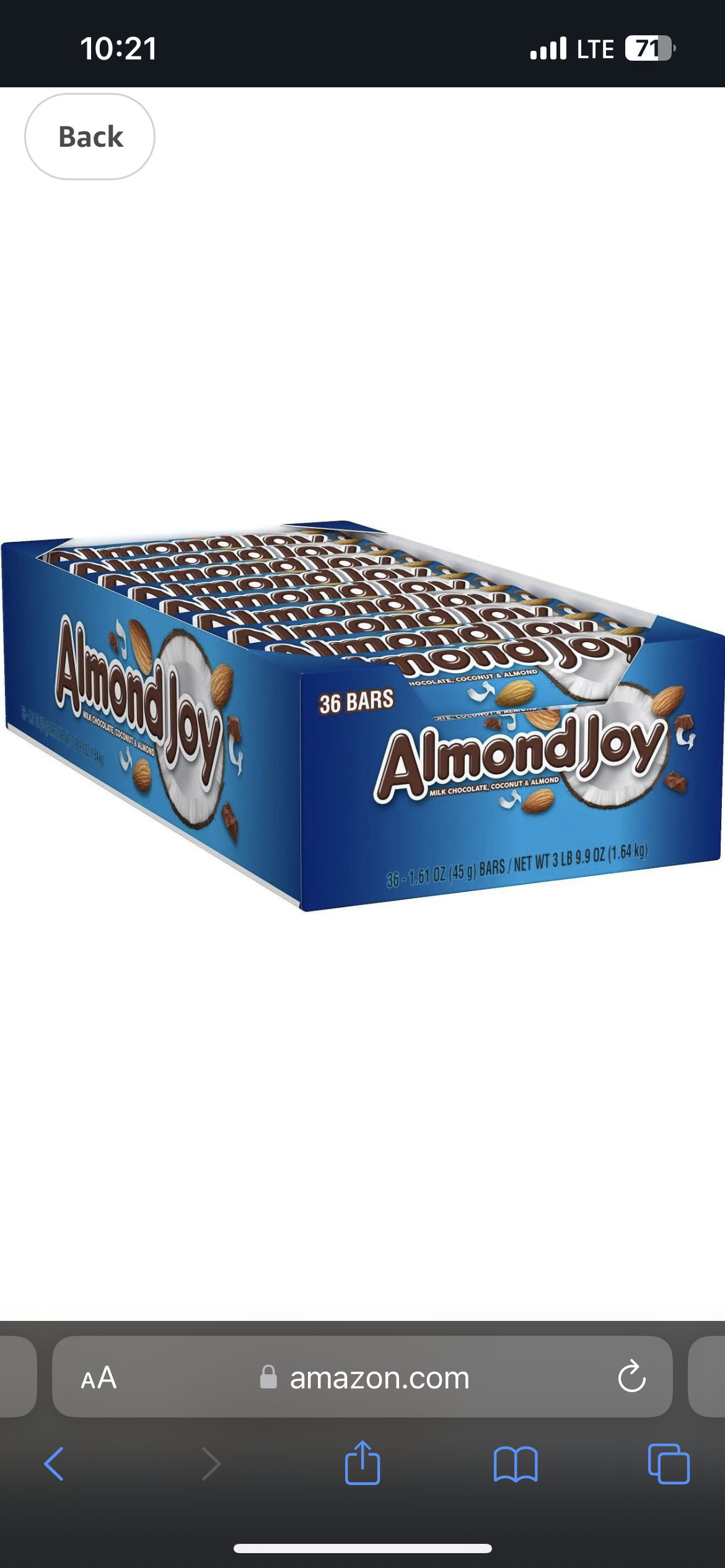 ALMOND JOY Bar 36 pack