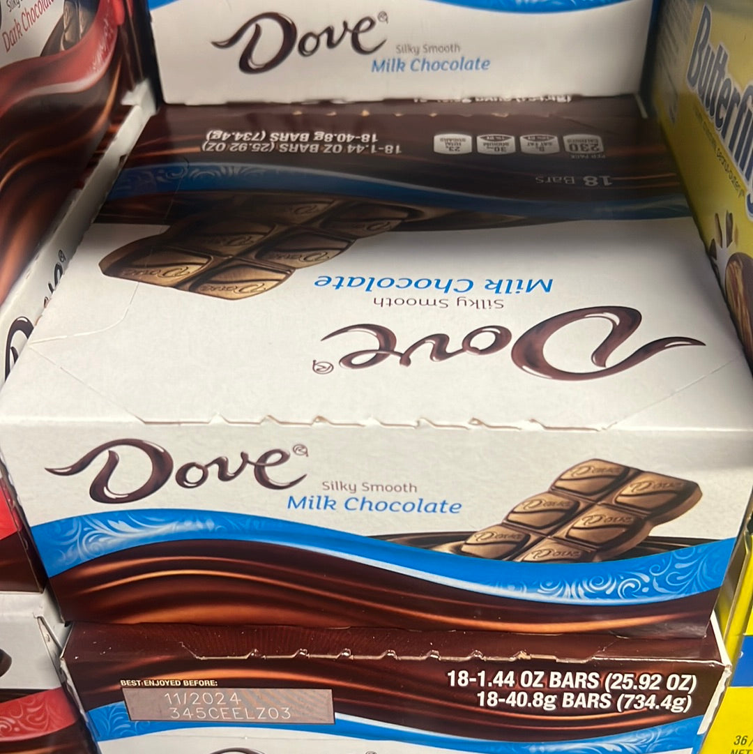 DOVE MILK CHOCOLATE 18 pack