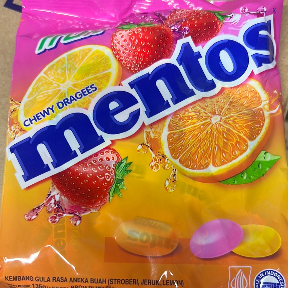 MENTOS Fruit Bags 5oz 12 pack