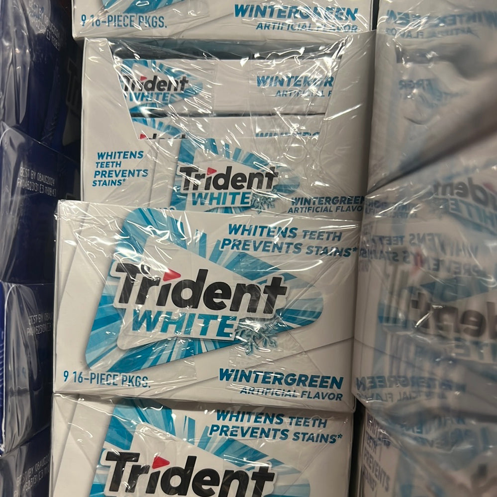 TRIDENT White Wintergreen 9 pack