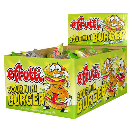 EFRUTTI Sour Mini Burger Box  60 pack