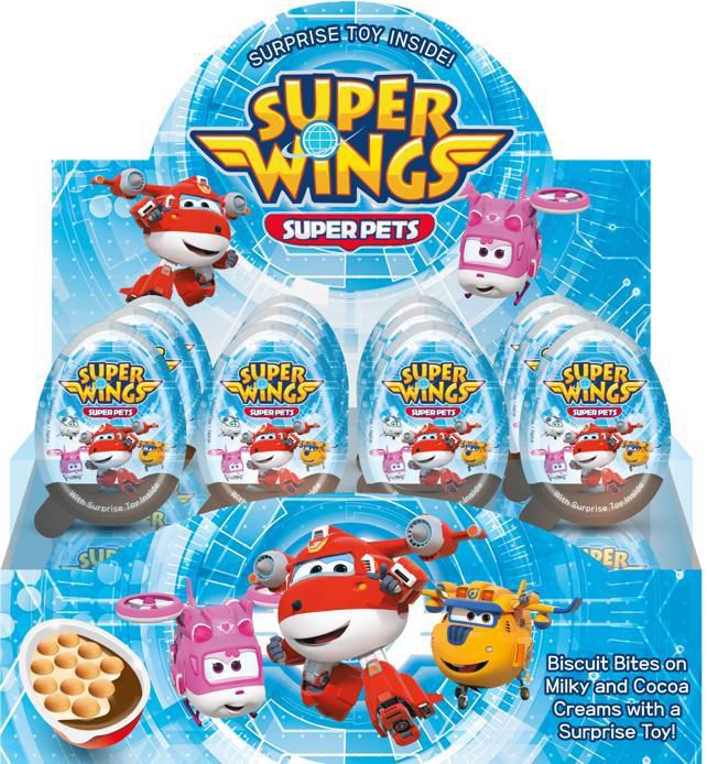 24PK SUPER WINGS CHOCOLATE EGGS