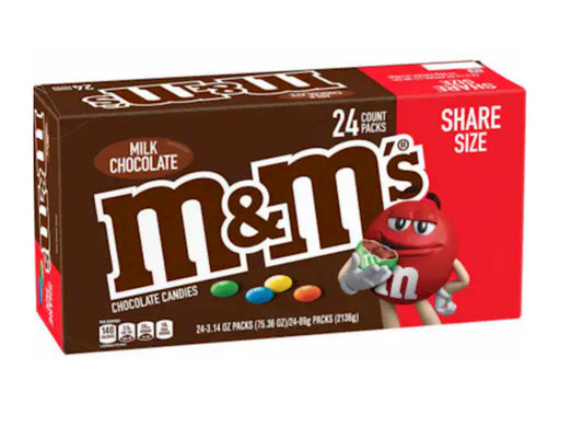 MMS Plain Milk Chocolate 24 pack