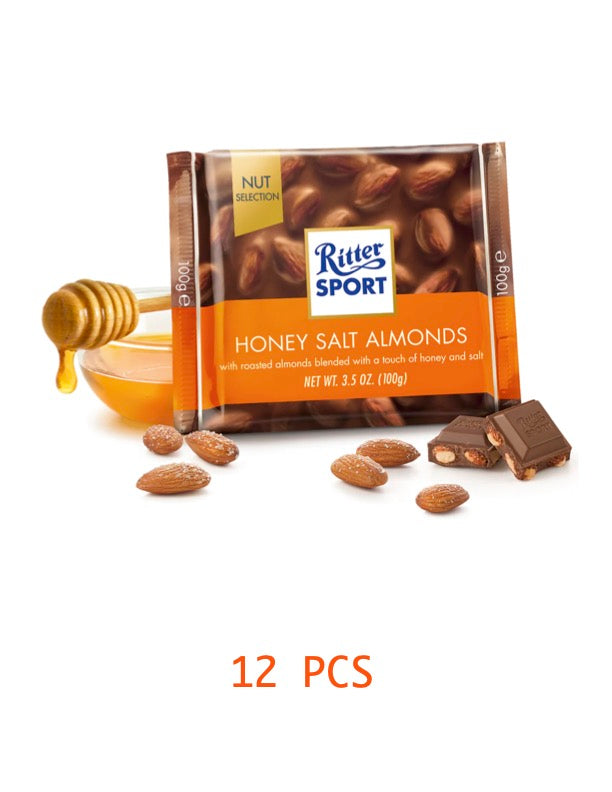 RITTER SPORT Honey Salted Almonds 12 pack