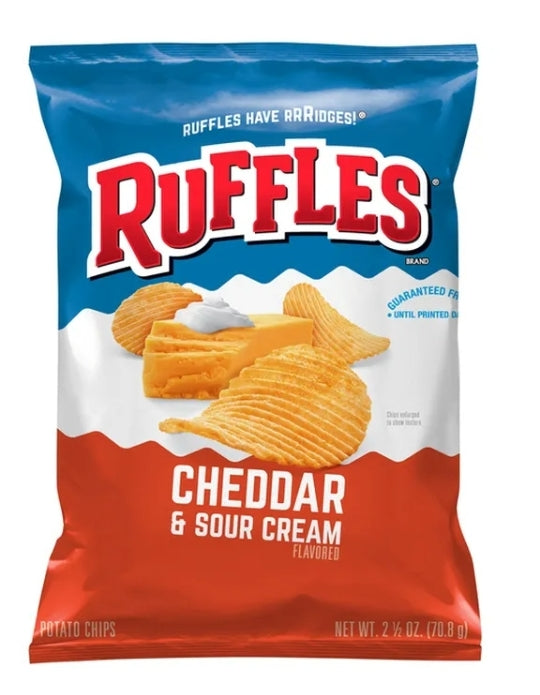 RUFFLES Baked Cheddar & Sour Cream 1.87 oz 24 pack